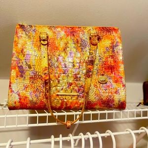 Brahmin Caroline satchel leather vintage medium size woman’s handbag